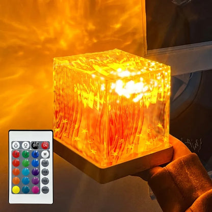 LED Ocean Wave Projector – Aurora Lamp met 16 Kleuren & Automatische Rotatie