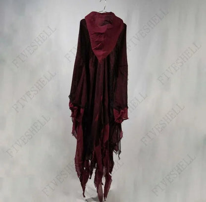 Unisex Halloween Geest & Dementor Cape – Gotisch Horror Kostuum met Kap | Perfect voor Cosplay, Feestjes & Day of the Dead

Verander jezelf in een angstaanjagend figuur met deze getatterde, met kap uitgevoerde Halloween-cap