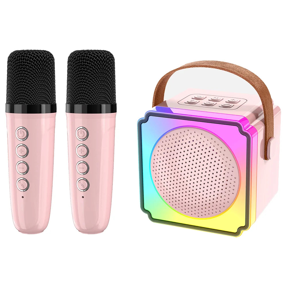 Karaoke Machine voor Kinderen – Draagbare Bluetooth Speaker Inclusief Draadloze Microfoons | Perfect voor Verjaardagen & Feestjes