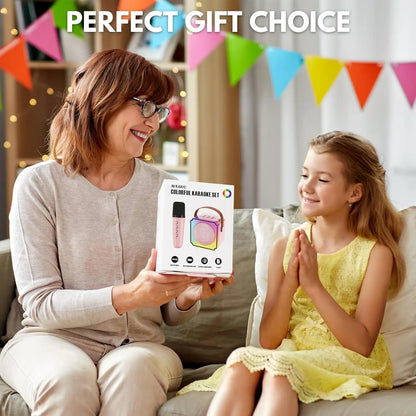 Karaoke Machine voor Kinderen – Draagbare Bluetooth Speaker Inclusief Draadloze Microfoons | Perfect voor Verjaardagen & Feestjes