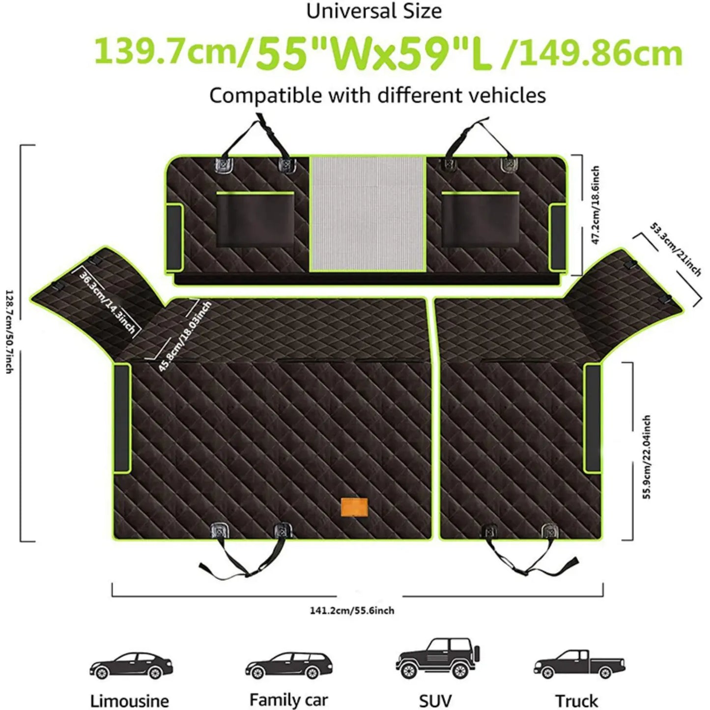 Geüpgradede 6-in-1 Hondenautostoelhoes – 100% Waterdicht & Antislip