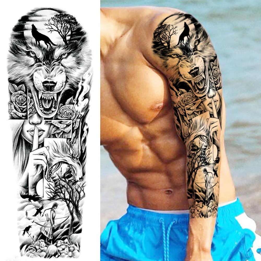 Full Arm Tijdelijke Tattoo Sleeves – Realistische Fake Tattoos voor Mannen & Vrouwen