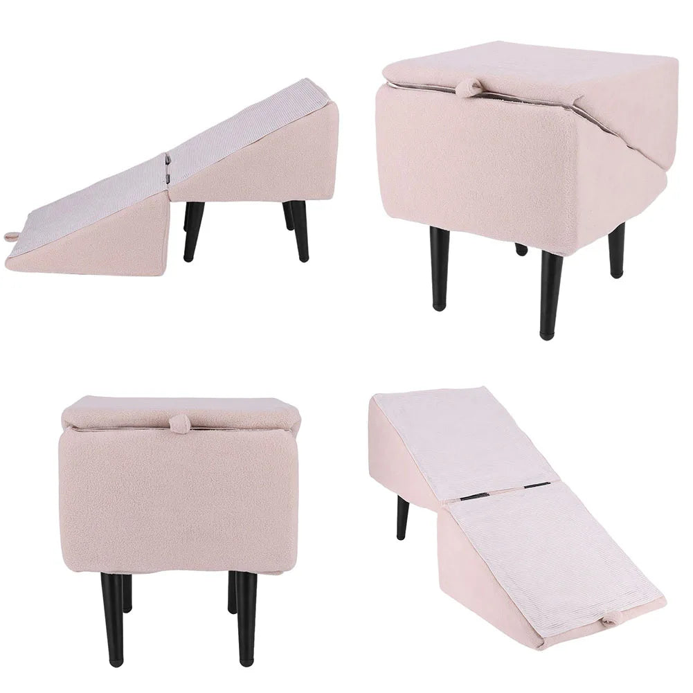 2-in-1 Multifunctionele Hondenloopplank & Trap – Opvouwbaar, Antislip & Geschikt voor Honden en Katten