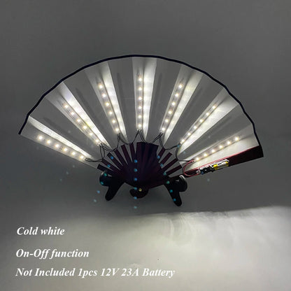 13 inch Oplaadbare LED Waaier – Kleurrijk, Opvallend & Perfect voor Feestjes!