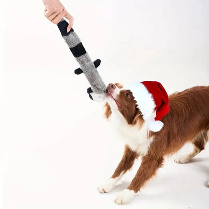 Bijtbestendig hondenspeeltje met geluid – Pluche hondenspeelgoed met zachte vacht – Ondersteunt kauwen, gebitsverzorging en spelenderwijs leren