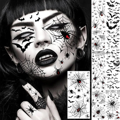 4x Horror Gezichtstattoos – Stikmond, Zombie & Monster Looks!