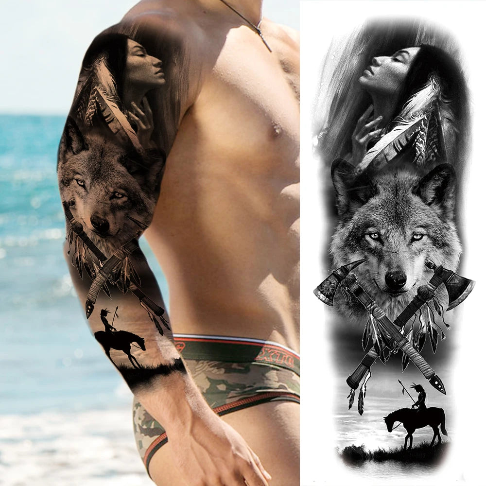 Full Arm Tijdelijke Tattoo Sleeves – Realistische Fake Tattoos voor Mannen & Vrouwen