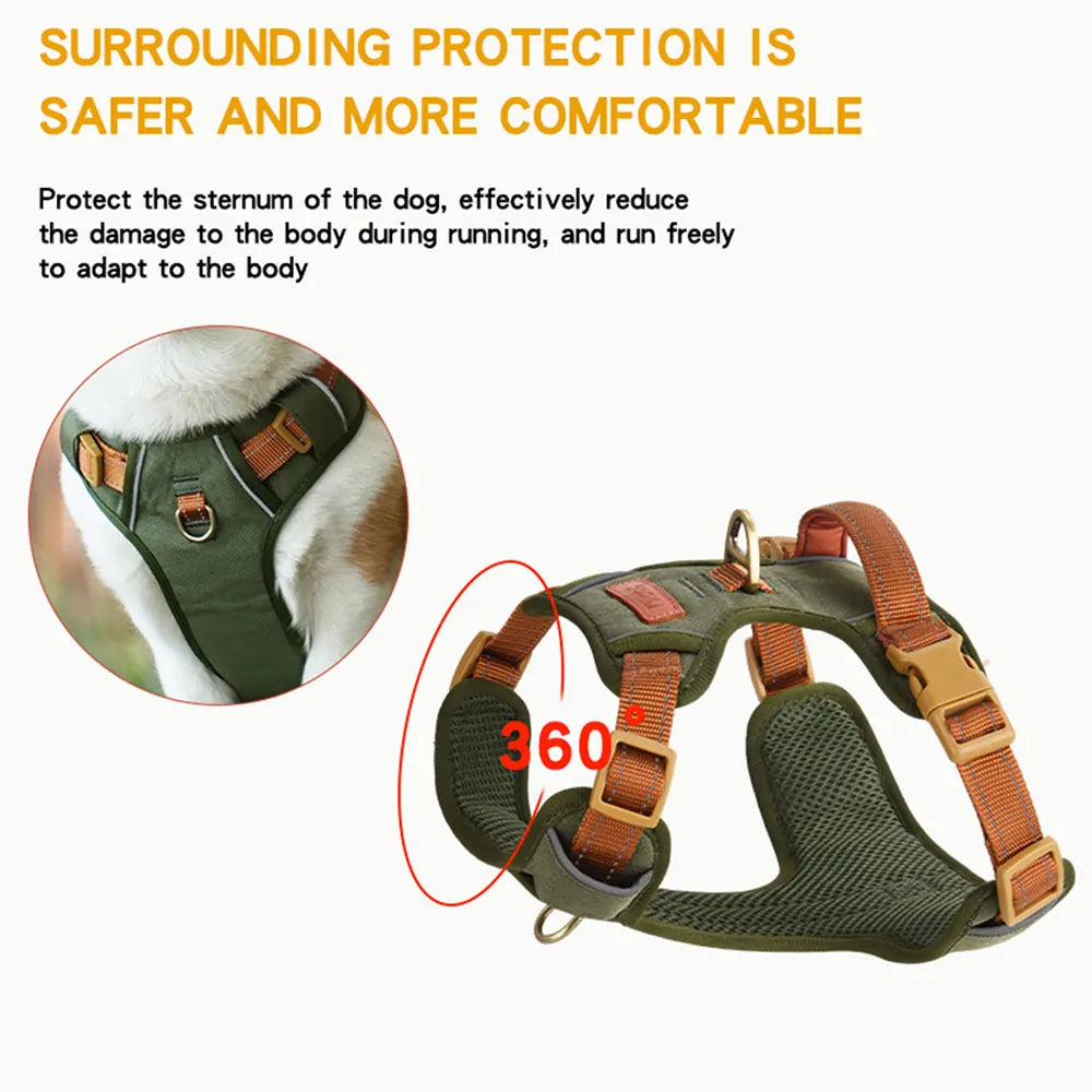 HP308--Reflective Durable Pet Harness,Adjustable webbing make the harness Well-fitting for dogs.Soft mesh  under the fabric.