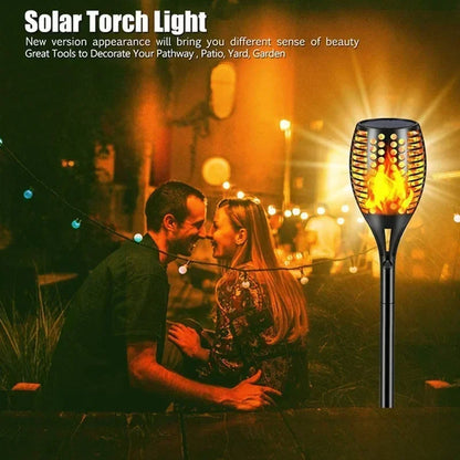 Solar Flame Torch Light – 1/2/4/6/8/10/12 stuks  Waterdichte Tuinfakkels met Realistisch Vlameffect | Voor Tuin, Pad & Terras