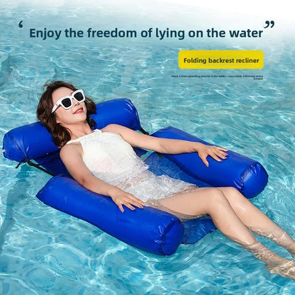 1 stuk opblaasbaar luchtbed 100×120 cm – voor waterpret, zwembad hangmat, lounge stoel, watersport & strandaccessoire