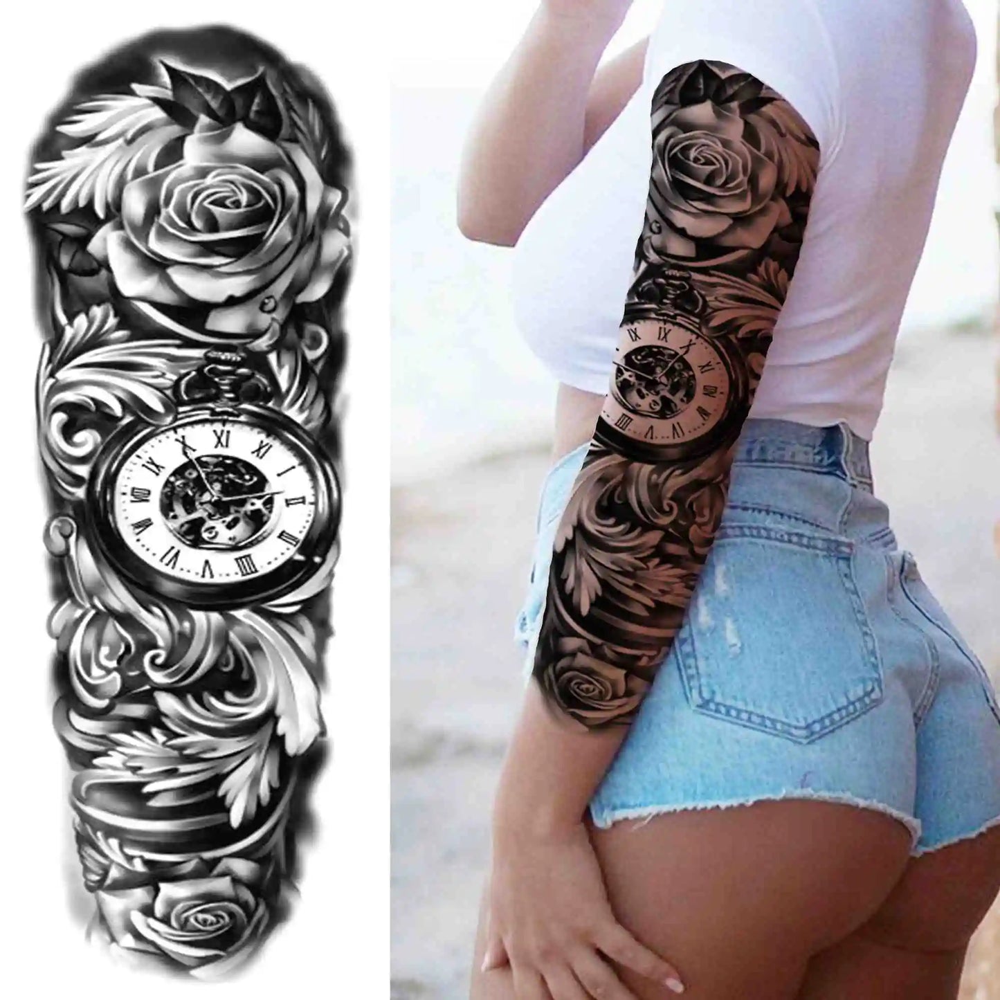 Full Arm Tijdelijke Tattoo Sleeves – Realistische Fake Tattoos voor Mannen & Vrouwen