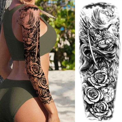 Full Arm Tijdelijke Tattoo Sleeves – Realistische Fake Tattoos voor Mannen & Vrouwen