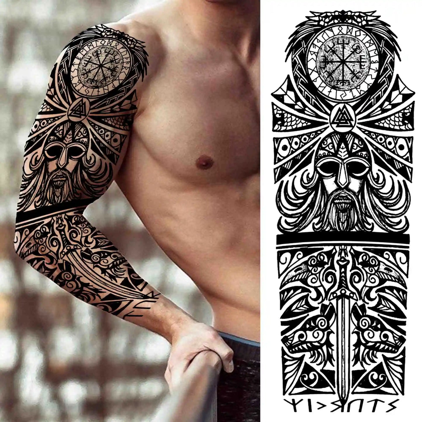 Full Arm Tijdelijke Tattoo Sleeves – Realistische Fake Tattoos voor Mannen & Vrouwen