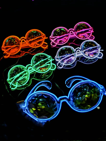 LED Kaleidoscoop Luminous Bril – Futuristische Disco Party Glasses

Glow Effect | Voor Rave, KTV, Club, Feest & Dansoptredens