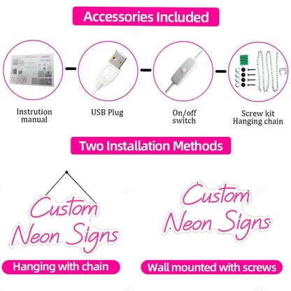 Neon garagebord met tandwielontwerp – gepersonaliseerd met jouw naam – LED-muurdecor met verstelbare helderheid via USB – voor autoliefhebbers, feestjes en garage-inrichting