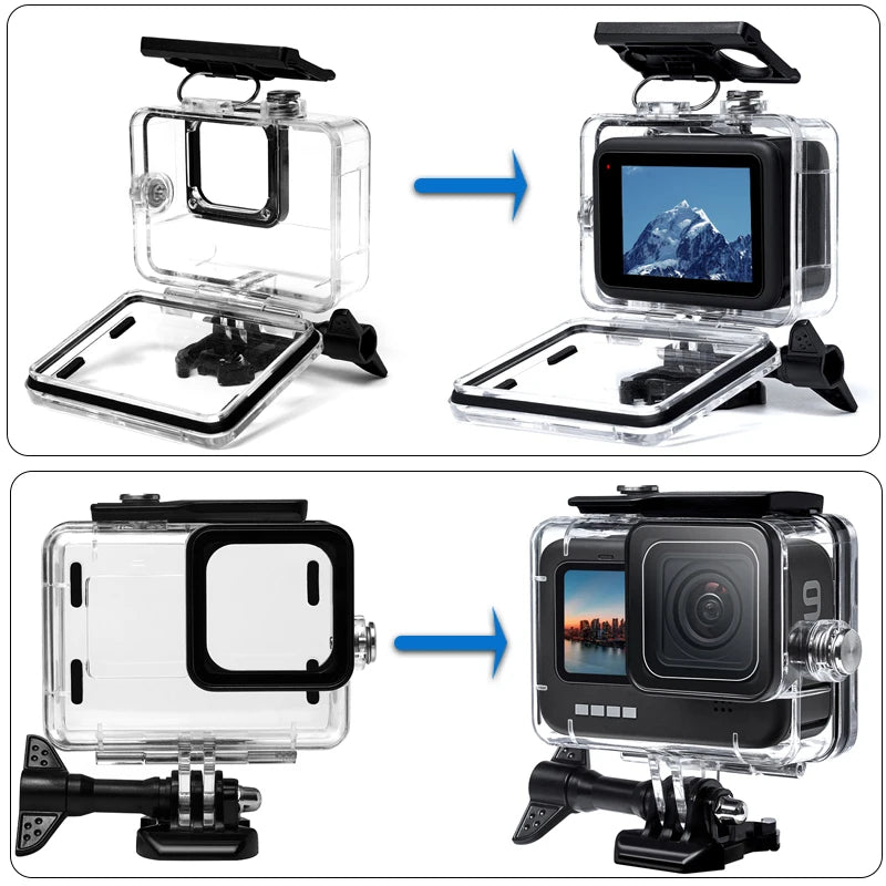 Accessoires Set voor GoPro Hero 12, 11, 10, 9 – Zwart Draagtas – Waterdichte Behuizing – Statief Set – Geschikt voor GoPro Hero 12, 11, 10, 9