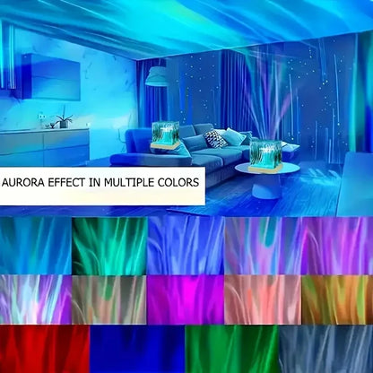 LED Ocean Wave Projector – Aurora Lamp met 16 Kleuren & Automatische Rotatie