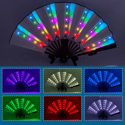 13 inch Oplaadbare LED Waaier – Kleurrijk, Opvallend & Perfect voor Feestjes!