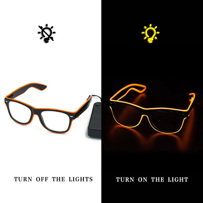 LED Bril – Neon Glow Zonnebril – Helder Verlichte Feestbril – Knipperende EL-draad Bril – Lichtgevende Gafas – Origineel Geschenk