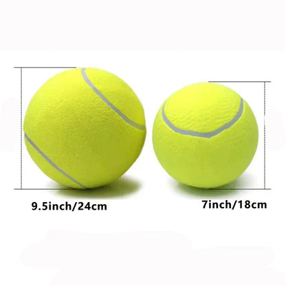 7/9,5 Inch Reusachtige Tennisbal – Opblaasbaar Hondenspeelgoed voor Training – 24 cm Grote Tennisbal met Luchtpomp – Interactief Speelgoed voor Honden