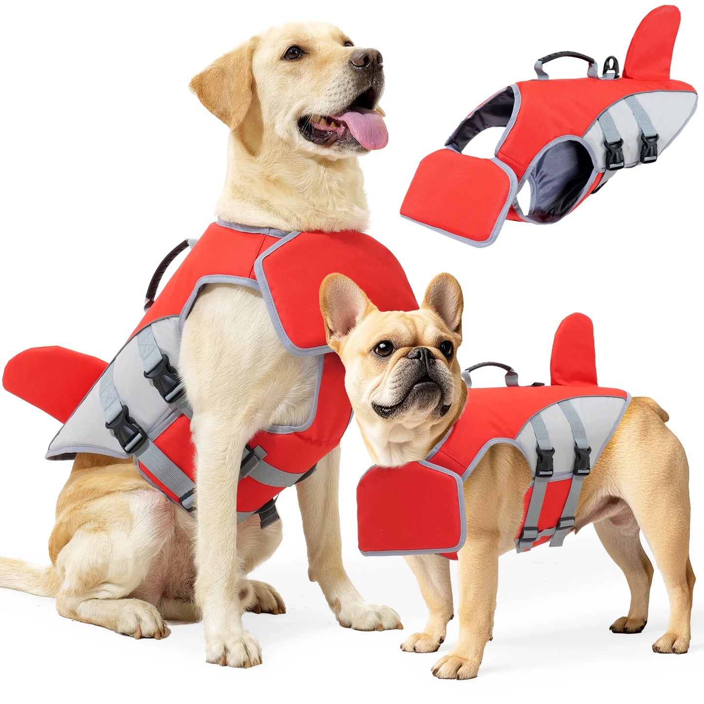 Honden Reddingsvest met Reflecterende Strips  Verstelbaar | Hoge Zichtbaarheid | Voor Kleine, Middelgrote & Grote Honden