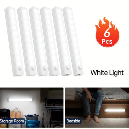 6-delige Set Draadloze Oplaadbare LED Nachtlampjes
Met Bewegingssensor | Voor Kast, Keuken, Trap, Garderobe & Meer