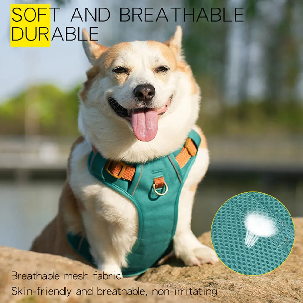 HP308--Reflective Durable Pet Harness,Adjustable webbing make the harness Well-fitting for dogs.Soft mesh  under the fabric.