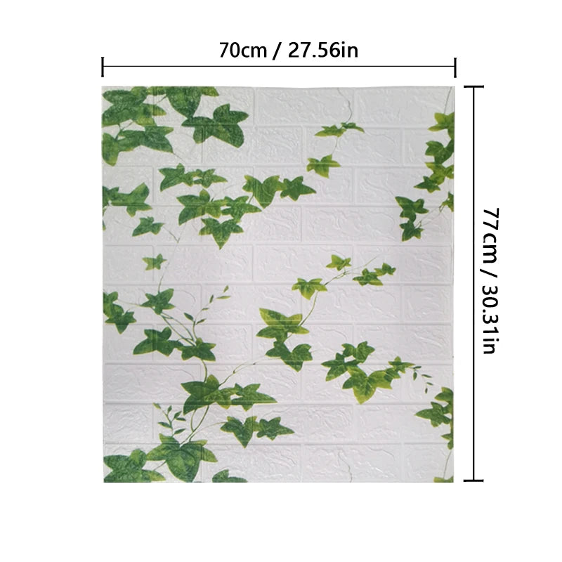 Set van 1-10 Stuks 70x77 cm 3D Zelfklevend Behang – Bakstenen Muurstickers – Woondecoratie – DIY Slaapkamer Behang