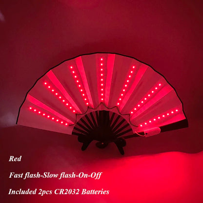13 inch Oplaadbare LED Waaier – Kleurrijk, Opvallend & Perfect voor Feestjes!