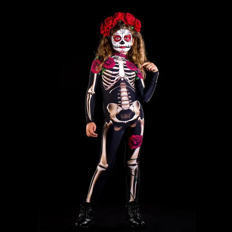 Rose Skeleton Kostuum – Eng en Sexy Halloween Jumpsuit voor Volwassenen & Kids | Perfect voor Carnaval, Cosplay & Day of The Dead

Val op tijdens Halloween, carnaval of Day of The Dead met dit unieke Rose Skeleton kostuum!