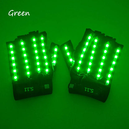 Kleurrijke Lichtgevende Brillen – Nachtclub, Verjaardagsfeestjes, Disco Accessoires – Futuristische Soldaten LED Zonnebril – LED Wolverine Handschoenen