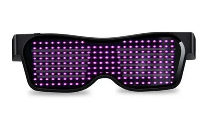 Bluetooth LED Bril – Multilingual & DIY Tekst

RGB/Mono Kleuren | Glow Party Glasses voor Halloween, Rave & Festivals