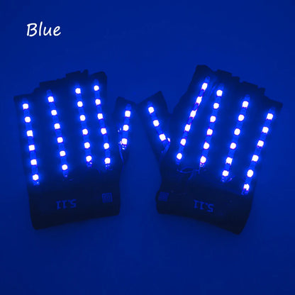 Kleurrijke Lichtgevende Brillen – Nachtclub, Verjaardagsfeestjes, Disco Accessoires – Futuristische Soldaten LED Zonnebril – LED Wolverine Handschoenen