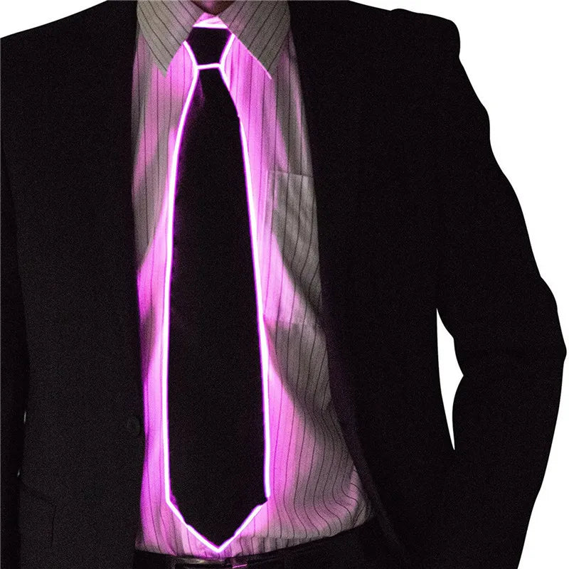 Lichtgevende LED-Neon Stropdas voor Mannen – Perfect voor Feest, Festival & Halloween!
