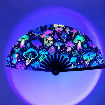 Kung Fu Waaier met UV-inkjetprint en Fluorescerend Effect – Perfect voor Feesten & Cadeaus