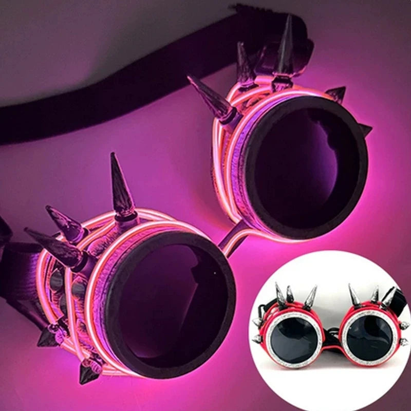 Cyberpunk LED Glow Bril – Luminous Futuristic Party Glasses