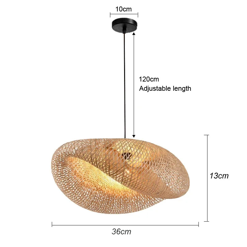Bamboe Hanglamp – Handgevlochten Rotan Plafondlamp | Natuurlijke Sfeerverlichting voor Woonkamer, Eetkamer of Slaapkamer

Breng warmte en karakter in je interieur met deze prachtige handgemaakte bamboe hanglamp. De gevlocht