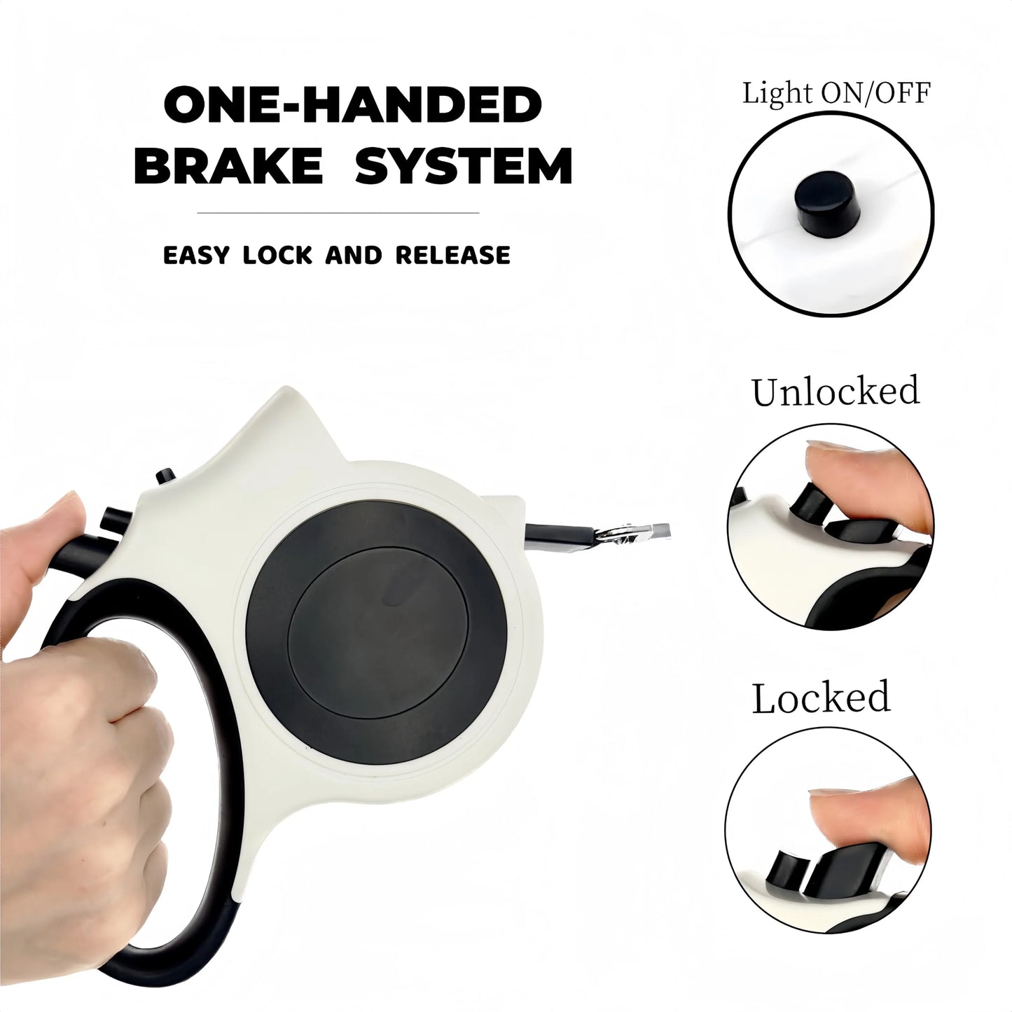 Uitschuifbare Verlichte Hondenriem – Perfect voor Avondwandelingen!