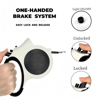 Uitschuifbare Verlichte Hondenriem – Perfect voor Avondwandelingen!