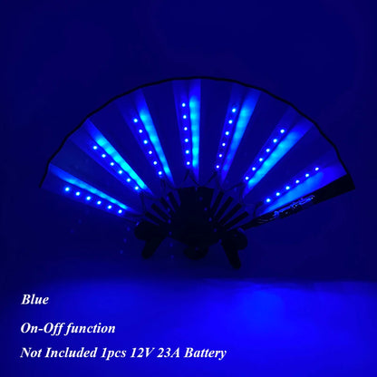 13 inch Oplaadbare LED Waaier – Kleurrijk, Opvallend & Perfect voor Feestjes!