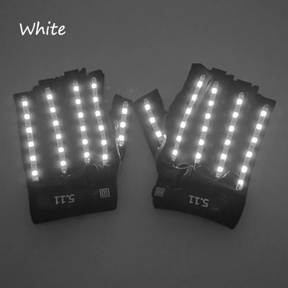 Kleurrijke Lichtgevende Brillen – Nachtclub, Verjaardagsfeestjes, Disco Accessoires – Futuristische Soldaten LED Zonnebril – LED Wolverine Handschoenen
