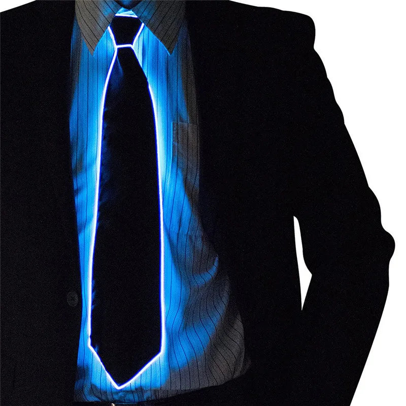 Lichtgevende LED-Neon Stropdas voor Mannen – Perfect voor Feest, Festival & Halloween!