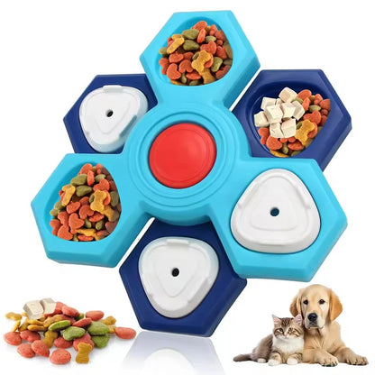 Interactieve slowfeeder voerbak – duurzaam latex – puzzelbord voor honden en katten – anti-verveling huisdierspeelgoed – helpt schrokken voorkomen – IQ-training en voerbak in één