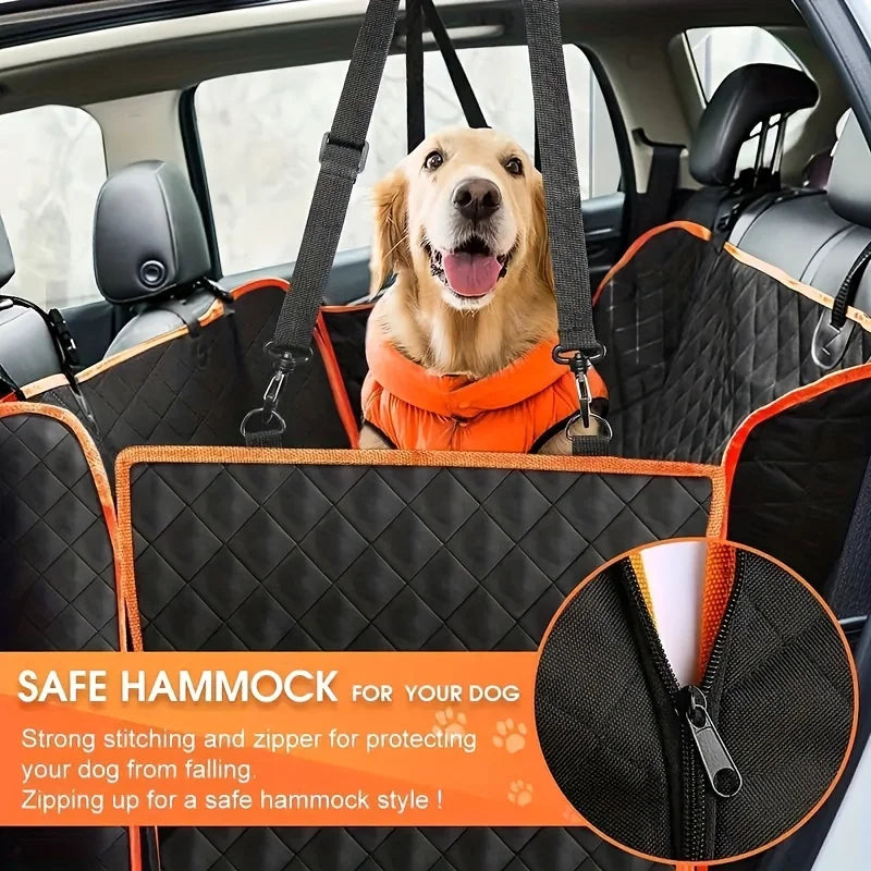 Ideale Autostoelhoes voor Honden – Waterdicht & Krasbestendig  Upgrade je Auto met deze Luxe Hondenslinger voor de Achterbank!
