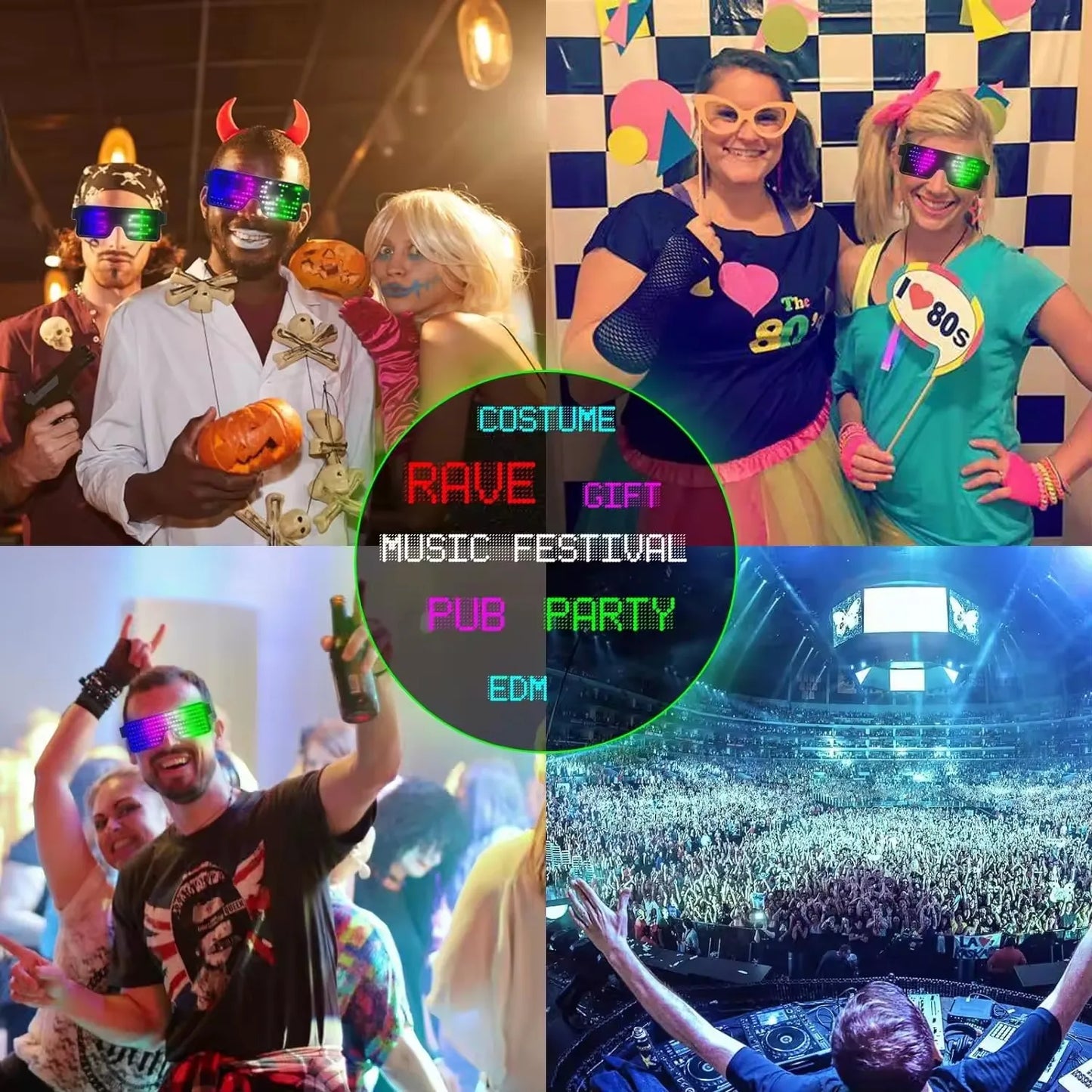 LED Glow Screen Bril – Luminous Flashing Party Glasses

10 Lichtmodi | Voor Halloween, Verjaardagen, Rave & Muziekoptredens