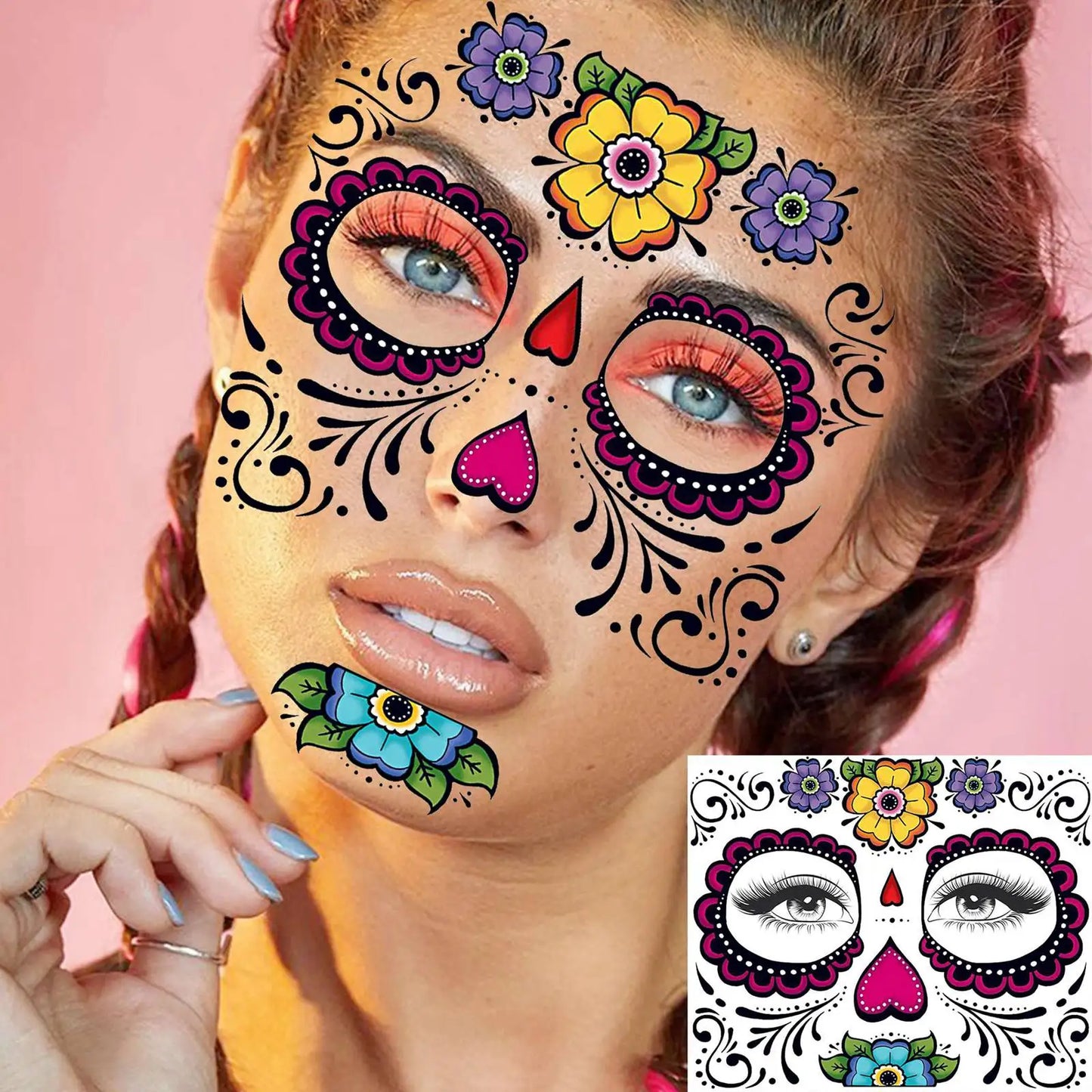 4x Horror Gezichtstattoos – Stikmond, Zombie & Monster Looks!