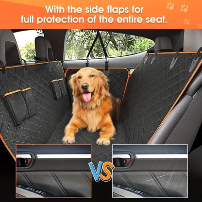 Ideale Autostoelhoes voor Honden – Waterdicht & Krasbestendig  Upgrade je Auto met deze Luxe Hondenslinger voor de Achterbank!