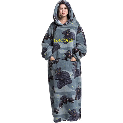 Extra Lange Hoodie Deken – Oversized Sherpa TV Blanket

Pluche Fleece | Winter Warm | Familie Matching Outfits | Avocado & Dino Designs