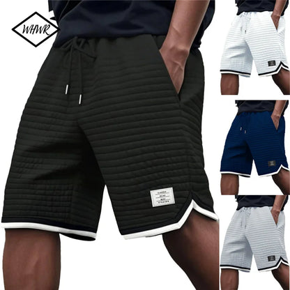 Heren Athletic Sweat Shorts – Stretch, Ademend & Casual  Waffle Stoffen Sportshort | Ideaal voor Gym, Running & Basketball
