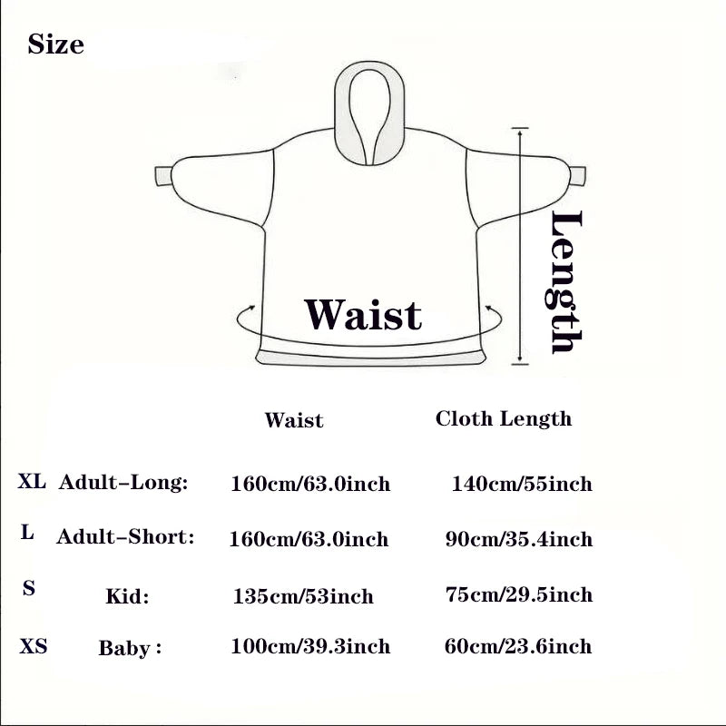 Oversized Winter Hoodie Deken – Zacht, Warm & Te Leuk om Alleen te Dragen!